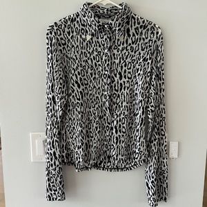 newport news jeanology LEOPARD print shirt